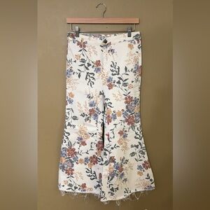 FREE PEOPLE Crop YOUTHQUAKE Print Flare Jeans